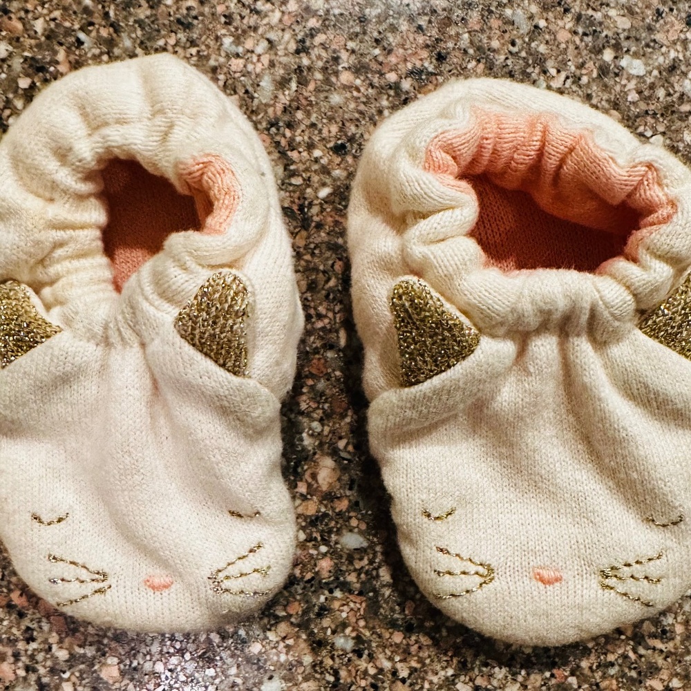 Meri Meri Cotton Cat Booties 0-6 mo